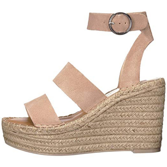 DOLCE VITA Blush Suede Wedge Sandals - Picture 8 of 8